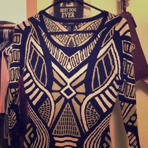 Forever 22 size medium black white & gold dress